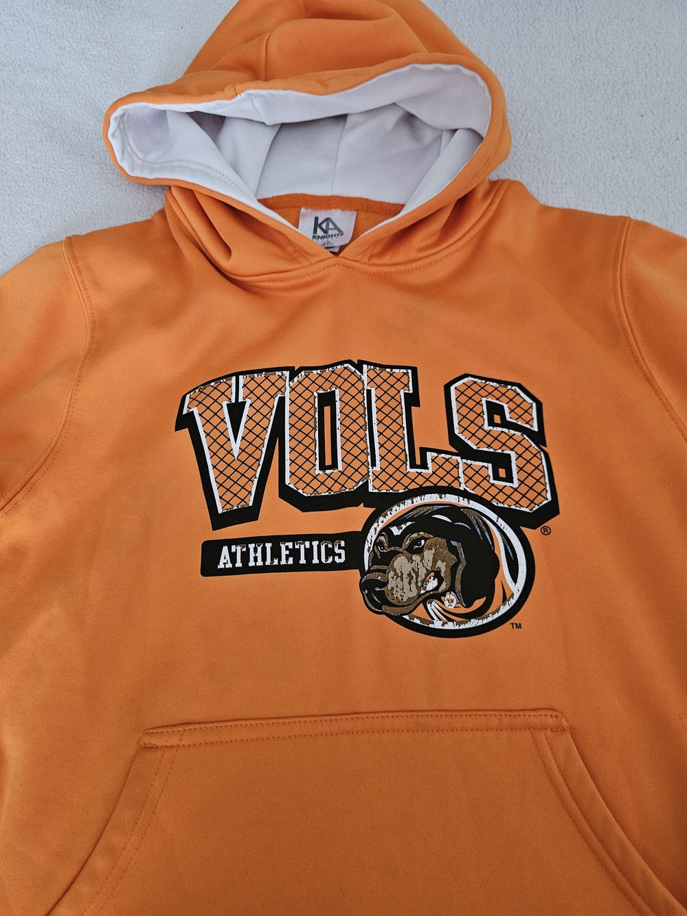 K A Knights Unisex Kids Large 10/12 Tn Vols Orange Hoodie Smokey Football Sports - Picture 2 of 8